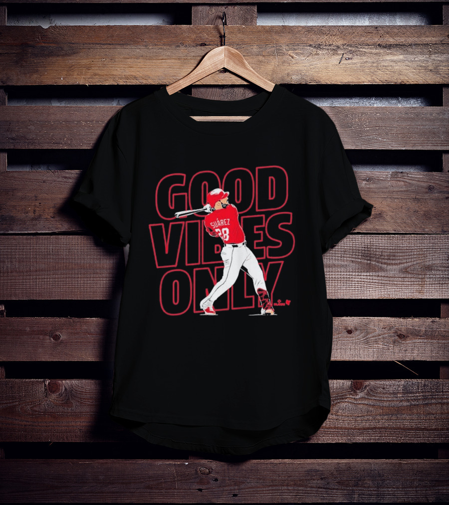 Eugenio Suárez Good Vibes Only Cincinnati Baseball Player Swinging 28 T-Shirt