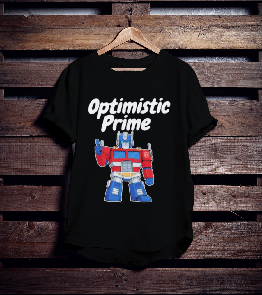 Optimistic Prime Robot Character Thumbs Up T-Shirt