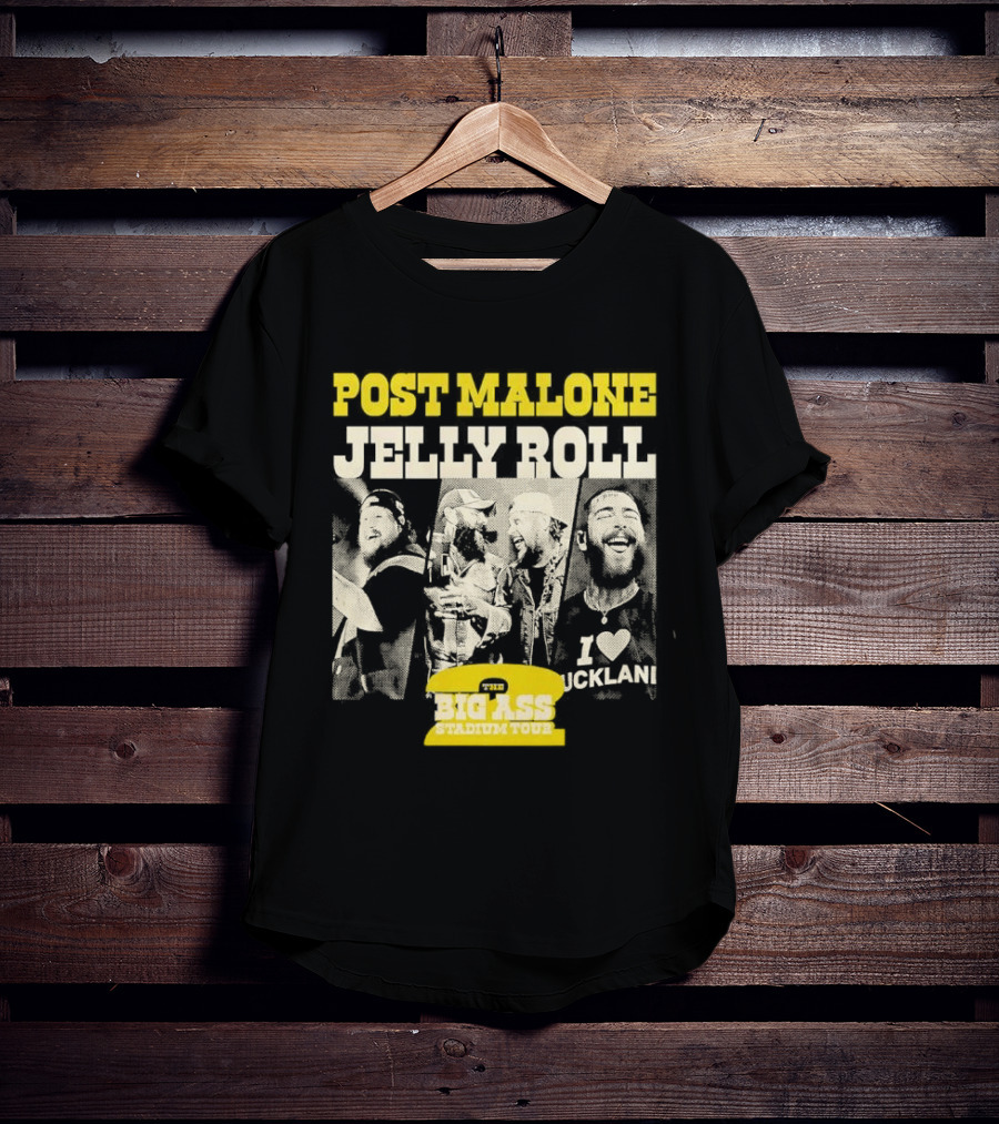 Post Malone Jelly Roll Big Ass Stadium Tour Part 2 T-Shirt