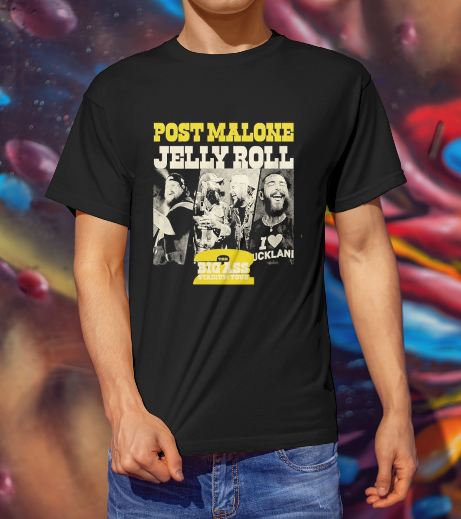 Post Malone Jelly Roll Big Ass Stadium Tour Part 2 T-Shirt
