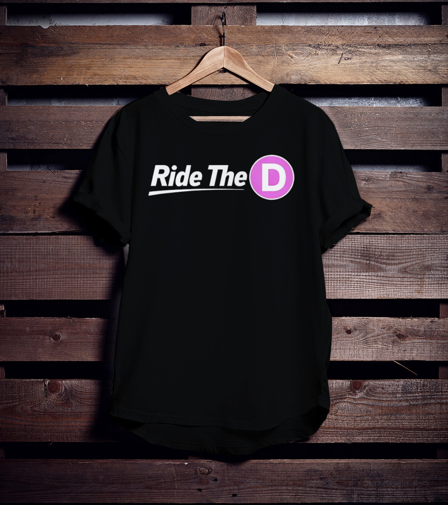 Ride The D Retro Urban Typography Bold Letter D T-Shirt
