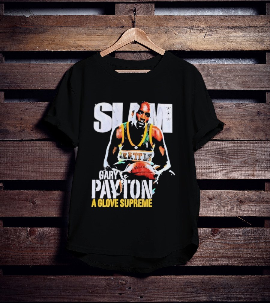 Gary Payton Slam A Glove Supreme 90s Basketball T-Shirt