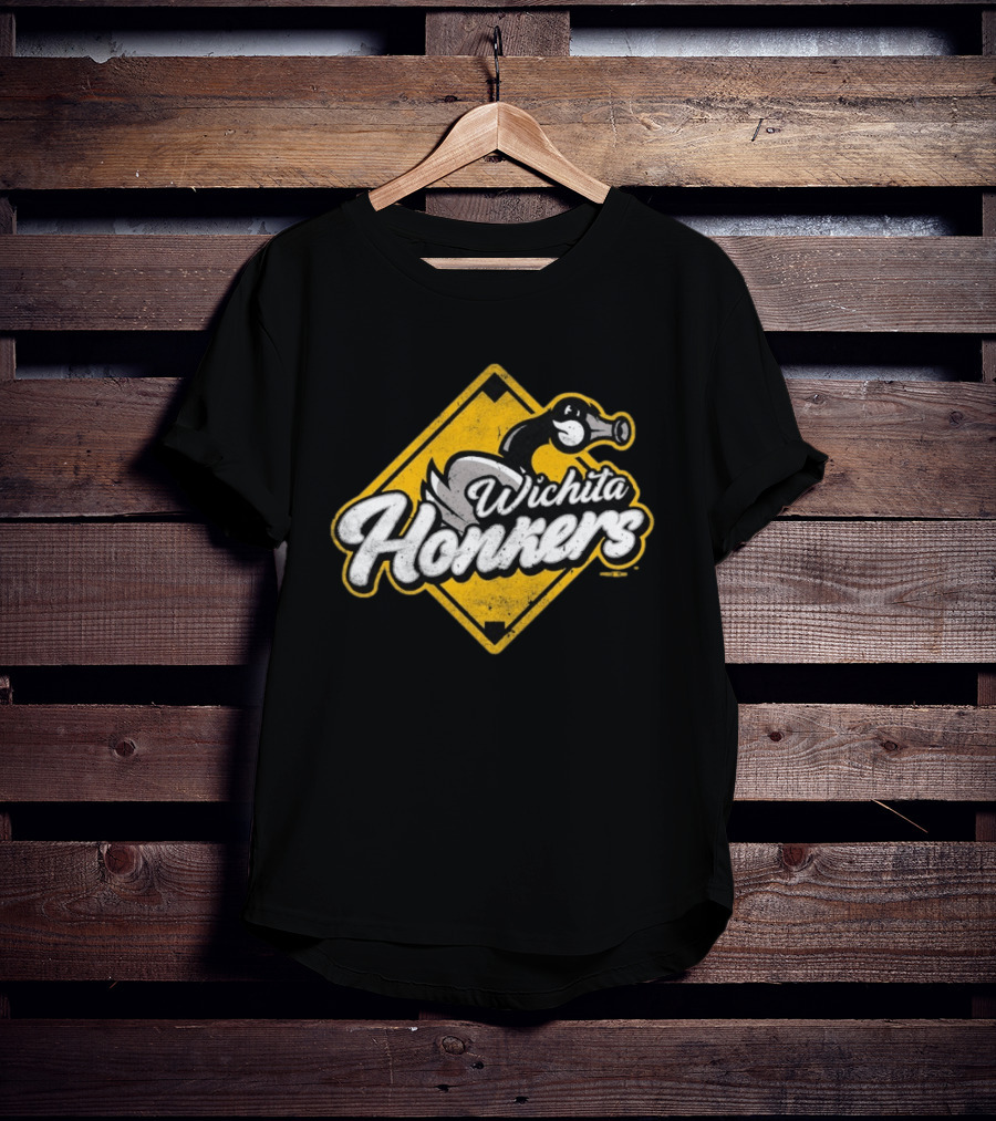 Wichita Honkers Road Sign With Goose Logo And Wind Surge T-Shirt