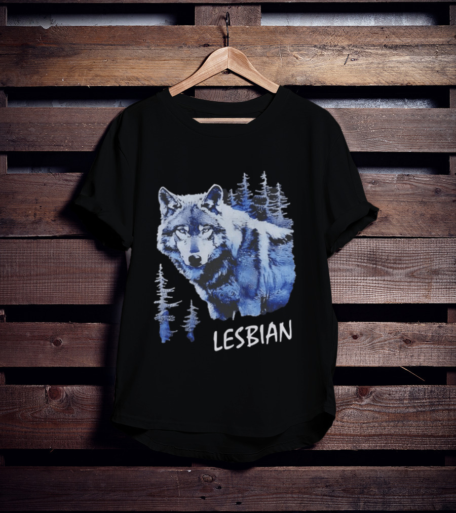 Wolf Lesbian Blue Forest T-Shirt