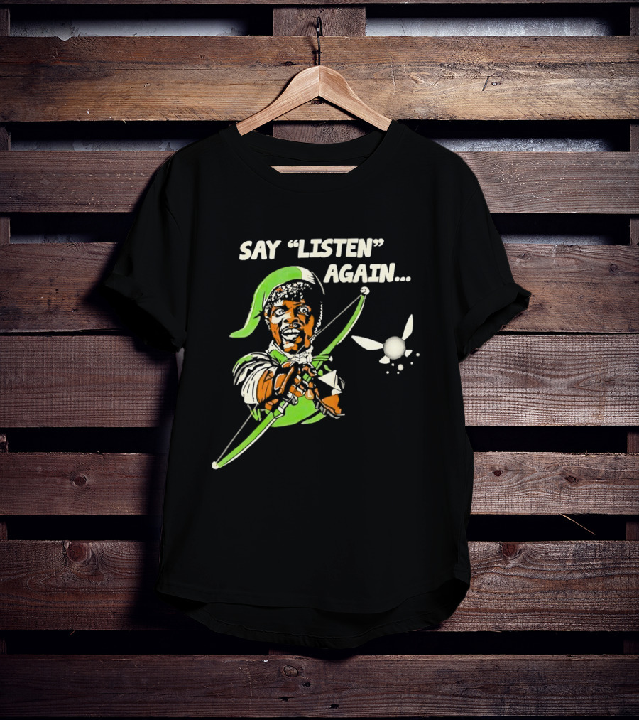 Say Listen Again Jules Winnfield Meets Zelda T-Shirt