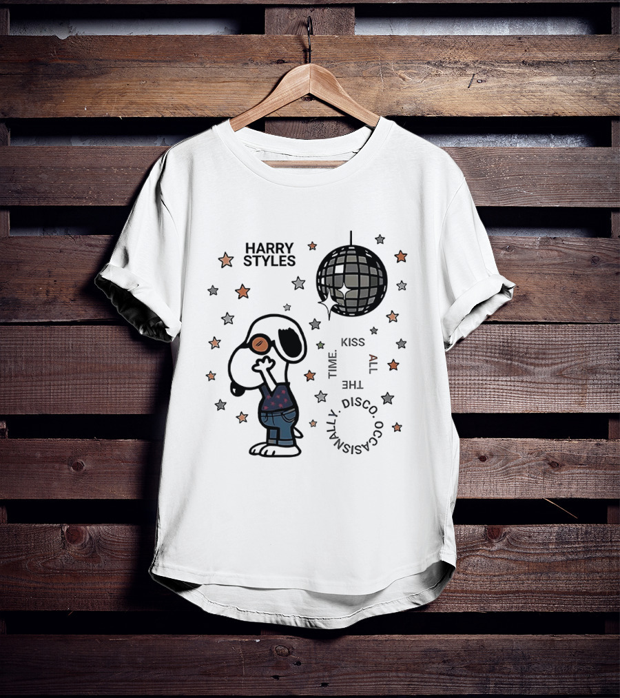 Harry Styles Snoopy Kiss The Disco Ball Occasionally T-Shirt