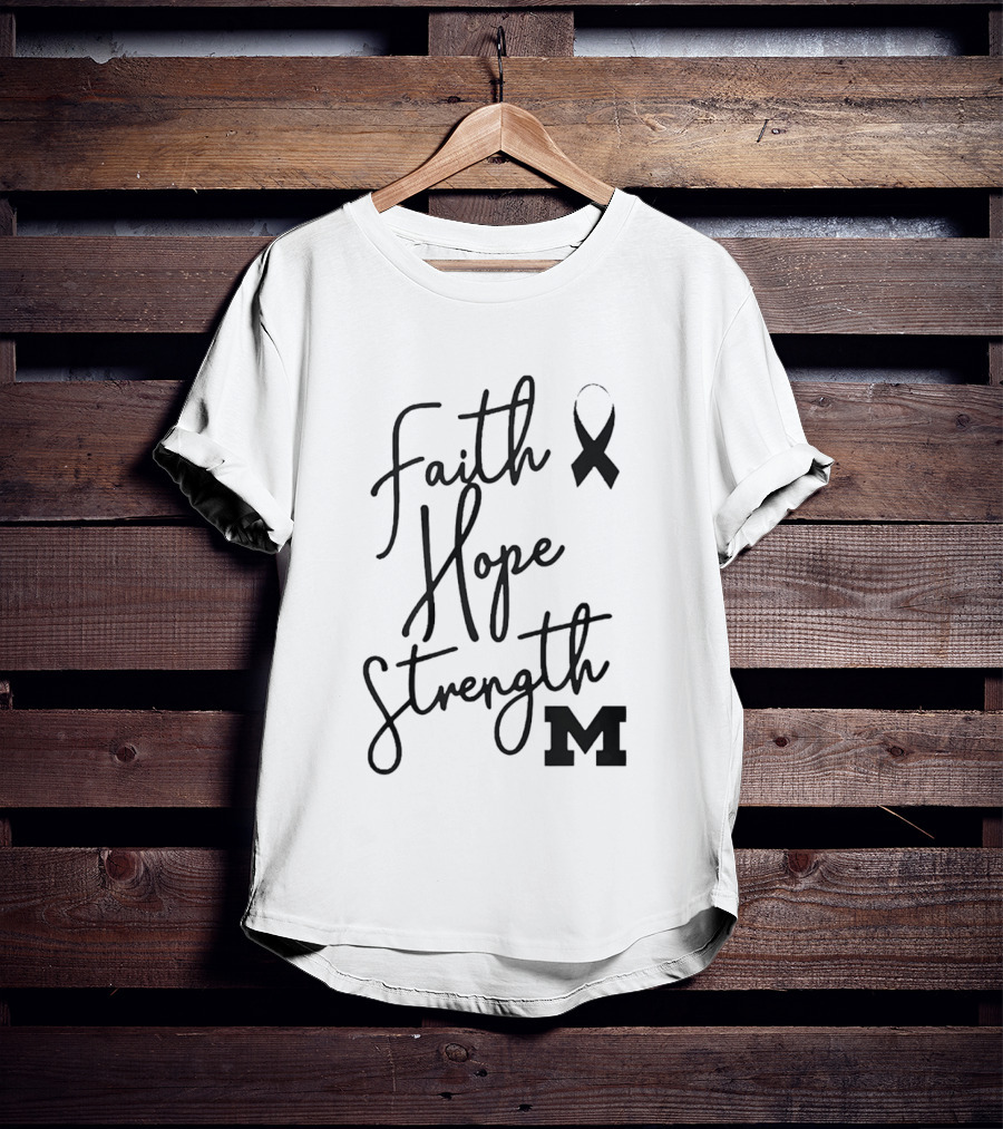 Faith Hope Strength Ribbon M T-Shirt