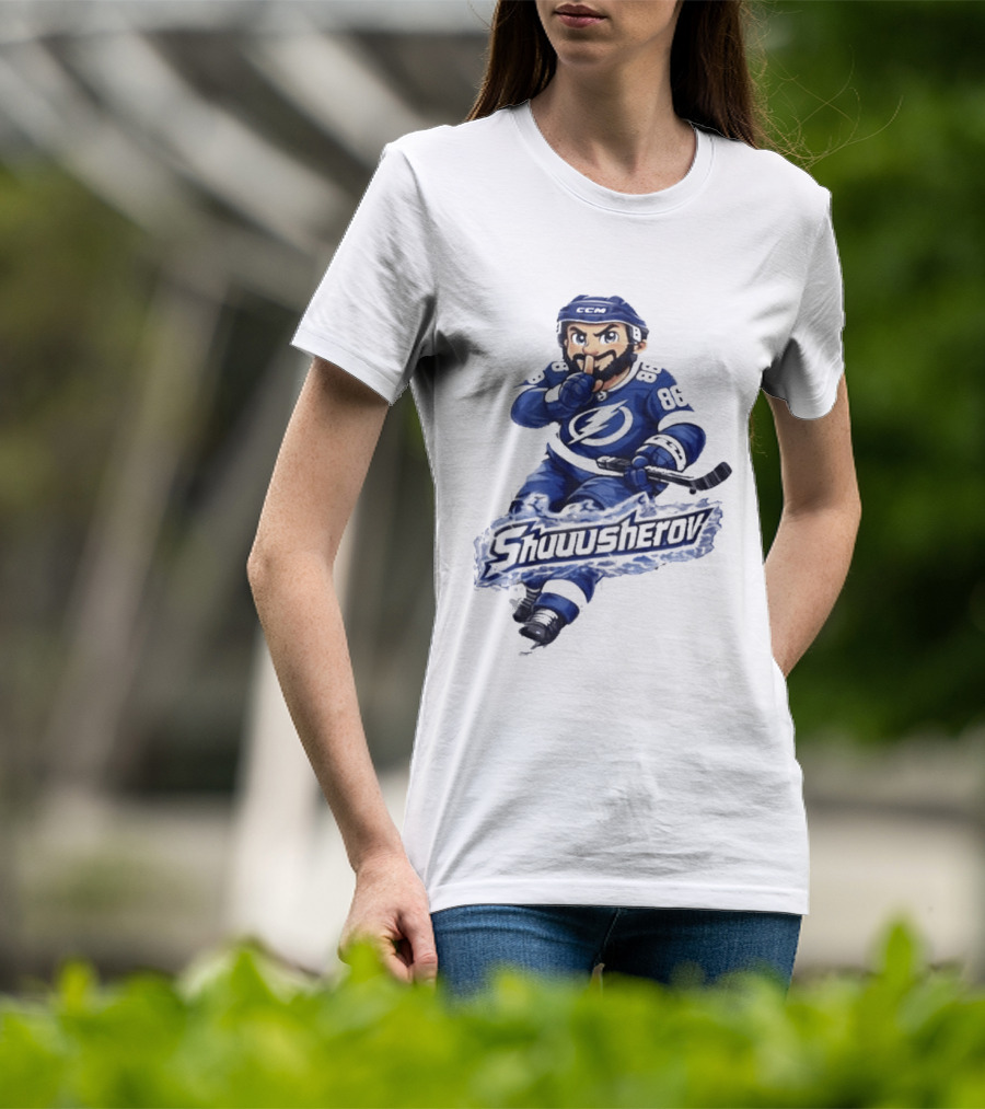 Tampa Bay Lightning Nikita Kucherov Shuuusherov Hockey Player T-Shirt