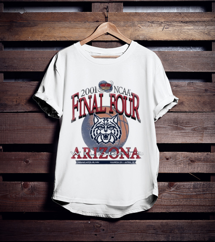 2001 NCAA Final Four Arizona March 31 April 2 Minneapolis T-Shirt