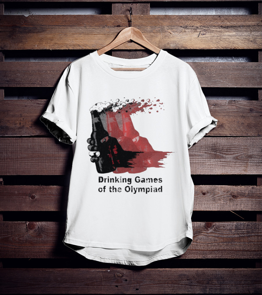 Drinking Games Of The Olympiad Pixelated Beer Splash T-Shirt