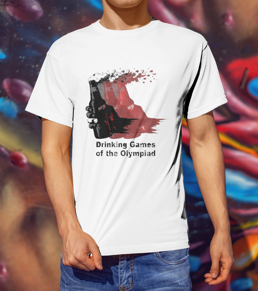 Drinking Games Of The Olympiad Pixelated Beer Splash T-Shirt