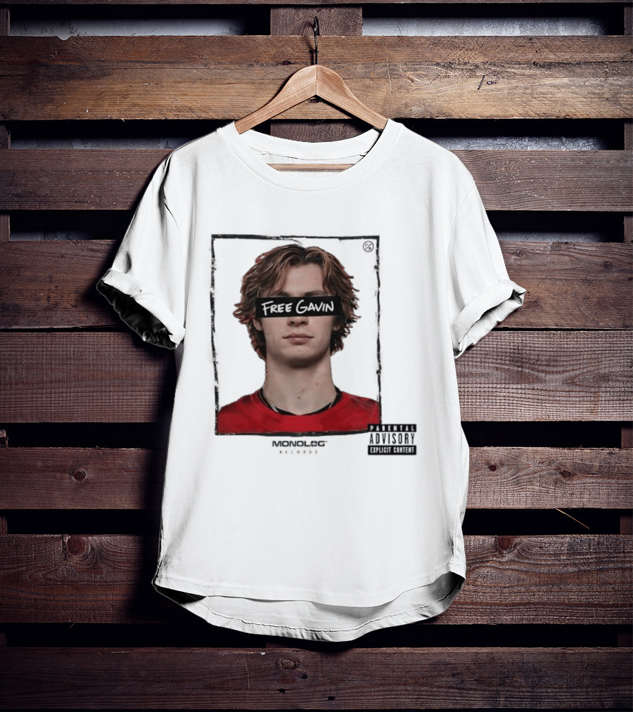 Free Gavin Mopnolog Records Parental Advisory Explicit Content T-Shirt