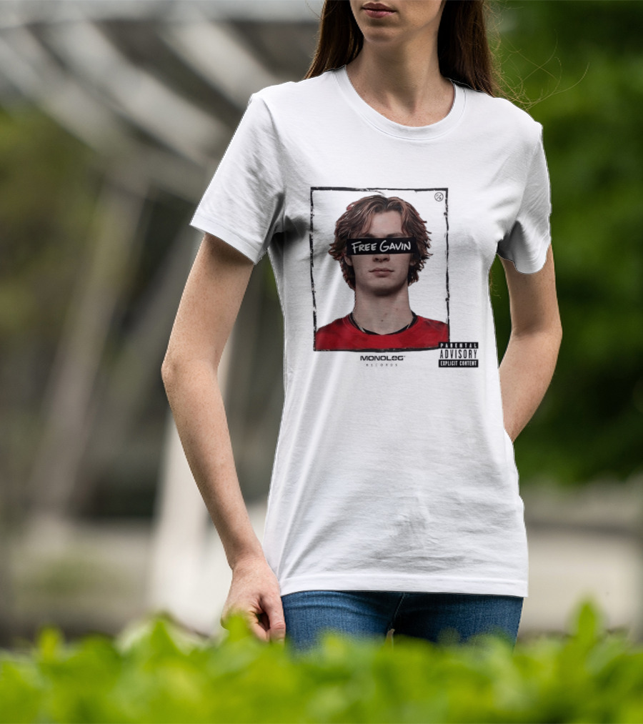 Free Gavin Mopnolog Records Parental Advisory Explicit Content T-Shirt