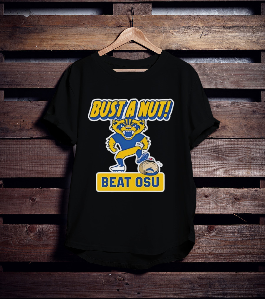 Bust A Nut Beat OSU Michigan Wolverine Rivalry Sports T-Shirt