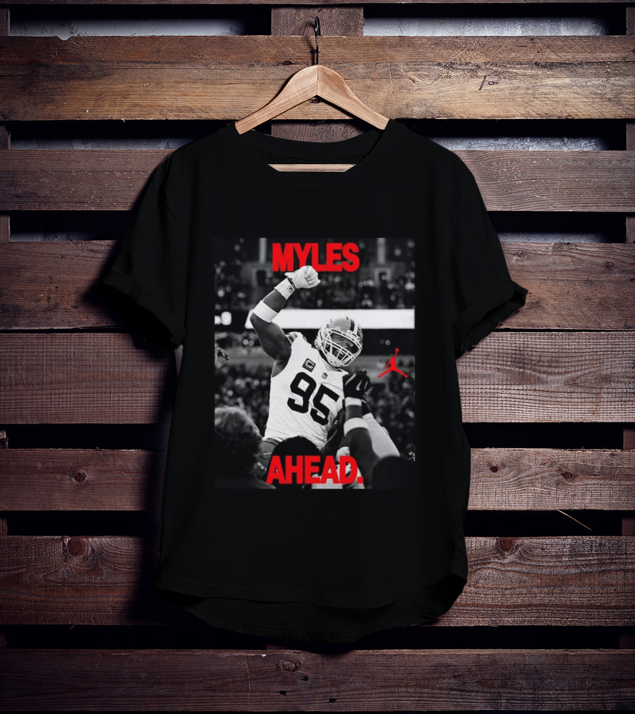 Myles Garrett Cleveland Browns 95 X Jordan Myles Ahead T-Shirt
