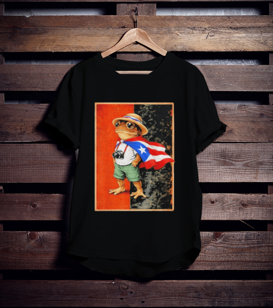 Coqui Frog Boricua Puerto Rican Flag Taino Heritage T-Shirt