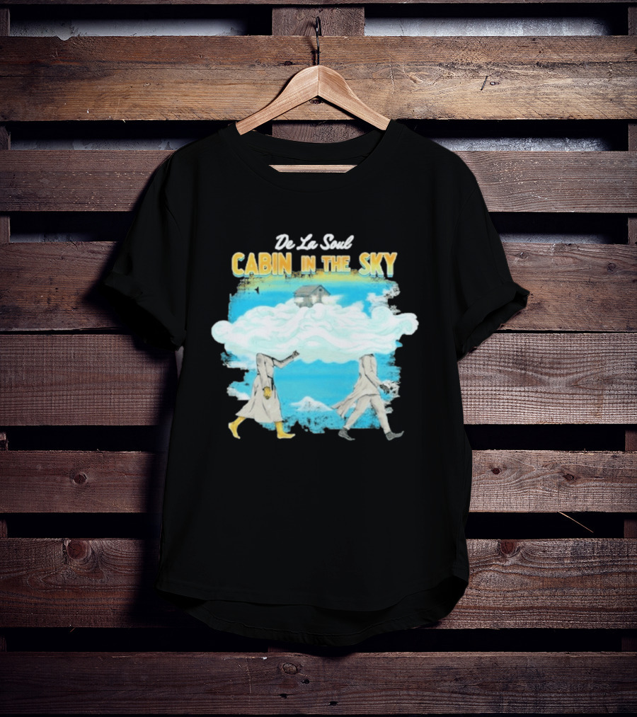 De La Soul Cabin In The Sky Clouds Walking Figures T-Shirt