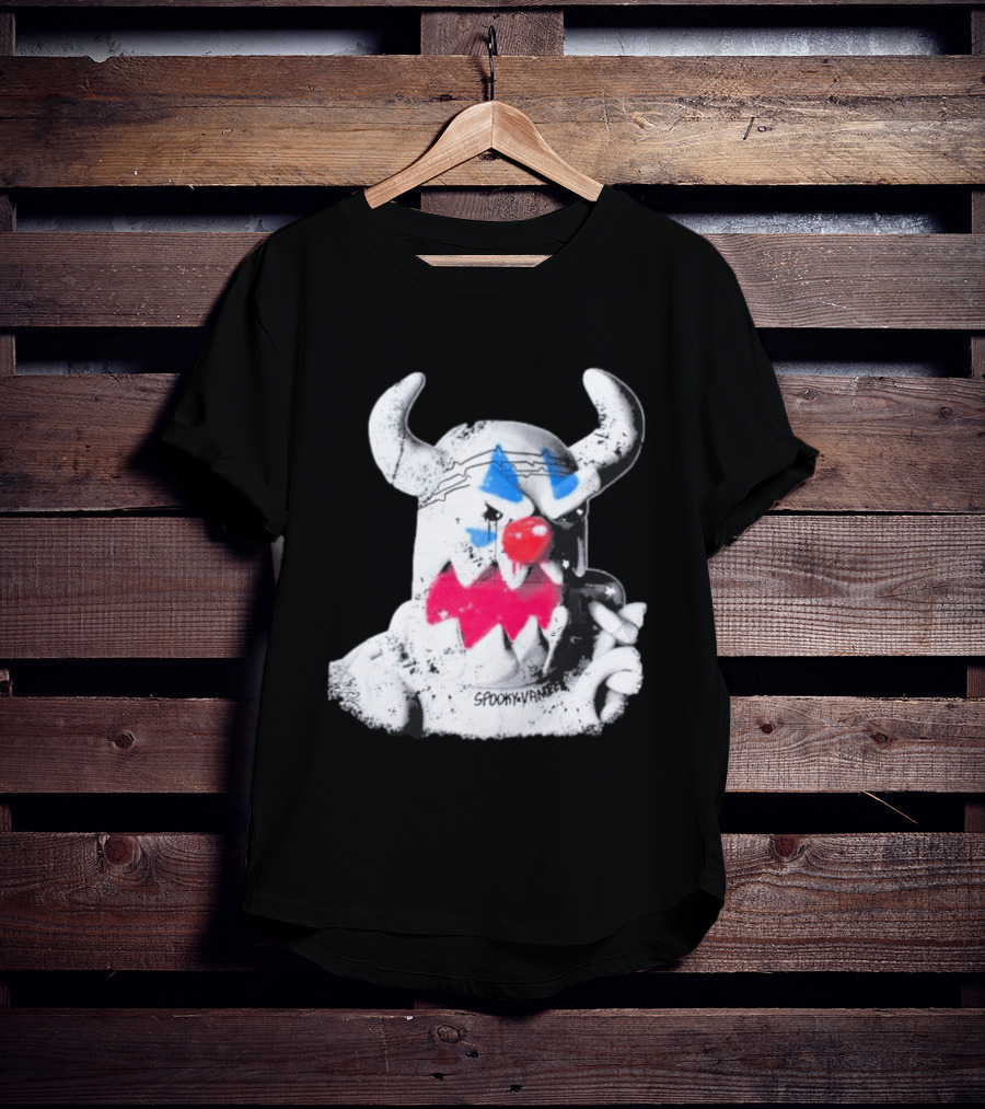 Spooky Vameee Monster Graffiti Style With Horns And Clown Features T-Shirt