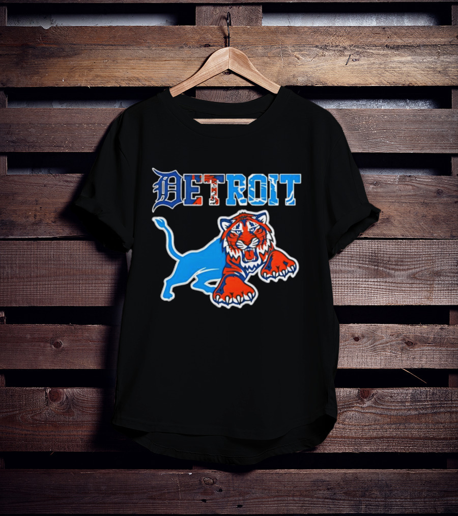Detroit Tigers Lions Collaboration Fan Gear T-Shirt