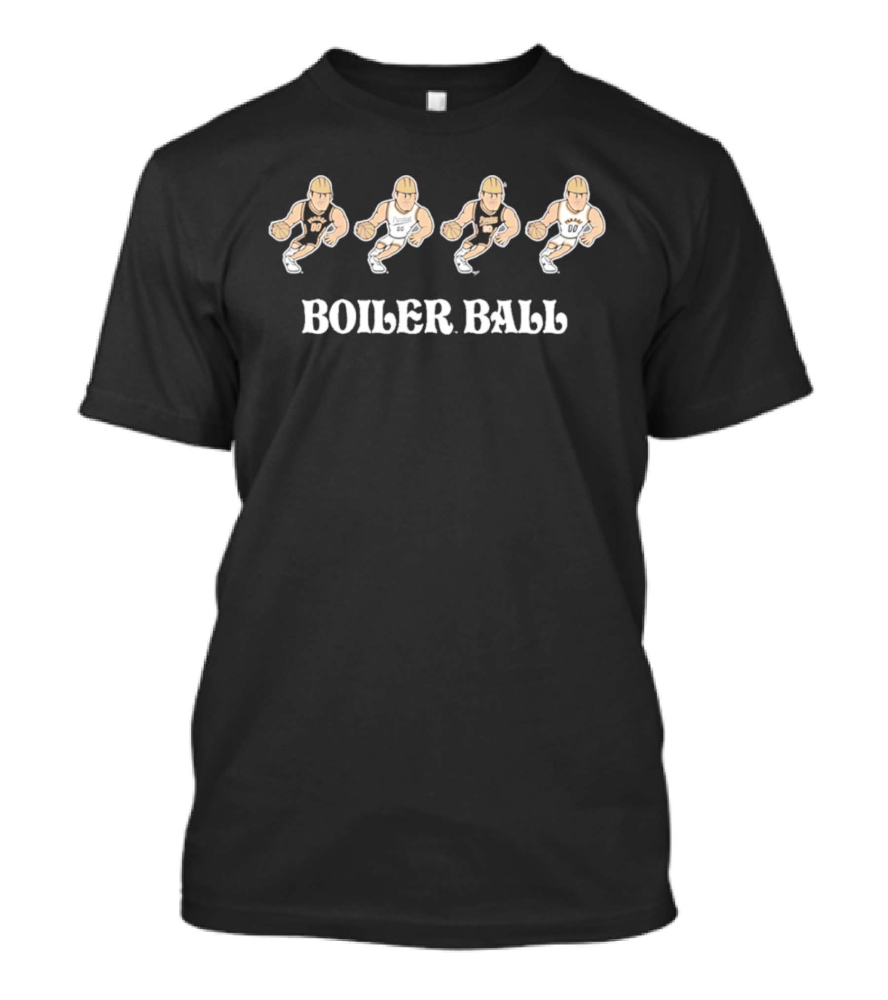 Purdue Boilermakers Boiler Ball Basketball Cartoon Characters T-Shirt