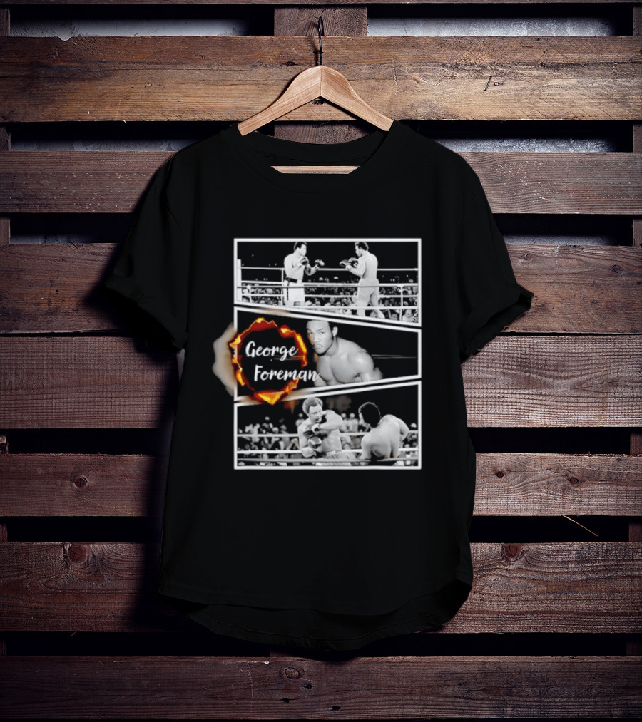 George Foreman Boxing Legend Iconic Fight Moments T-Shirt