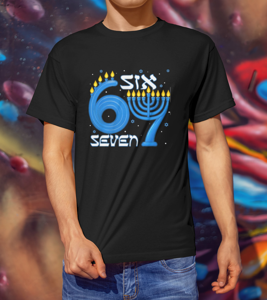 Hanukkah Menorah Six 7 Celebration T-Shirt