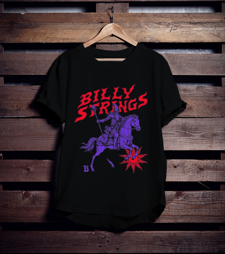 Billy Strings Winter 2026 Tour Knight's Tale Fiery Knight On Horseback T-Shirt