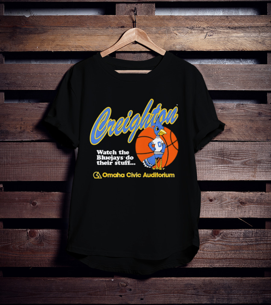 Creighton The Bluejays Do Their Stuff Omaha Civic Auditorium T-Shirt