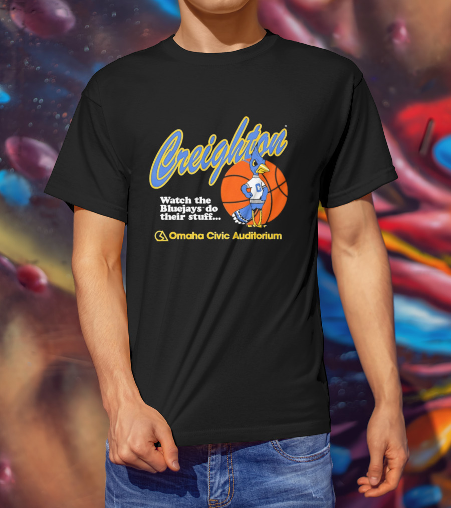 Creighton The Bluejays Do Their Stuff Omaha Civic Auditorium T-Shirt