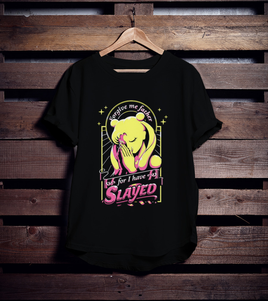 Mitsuishi Kotono Sailor Moon Forgive Me Father Slayed T-Shirt