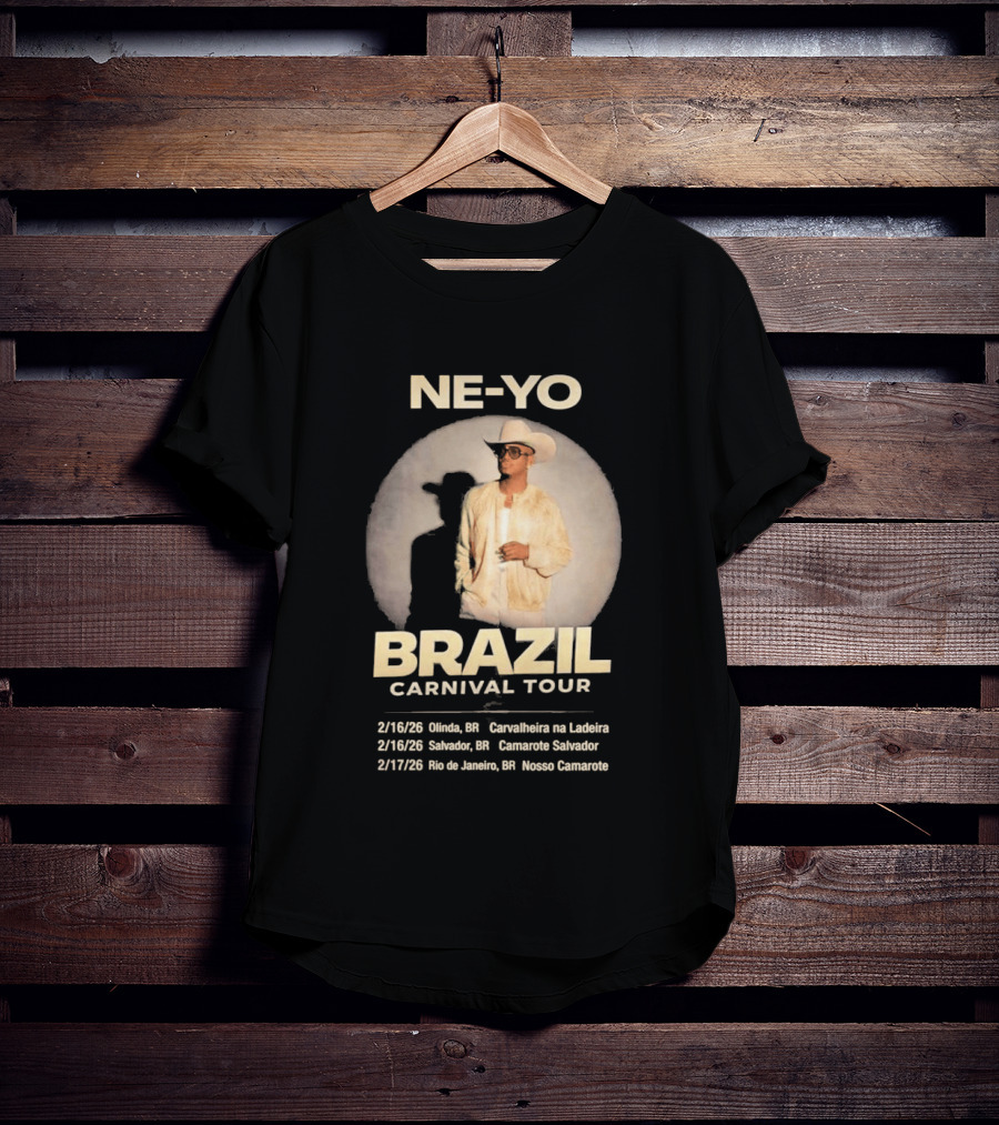 Ne Yo Brazil Carnival Tour 2026 Olinda Salvador Rio De Janeiro Dates T-Shirt