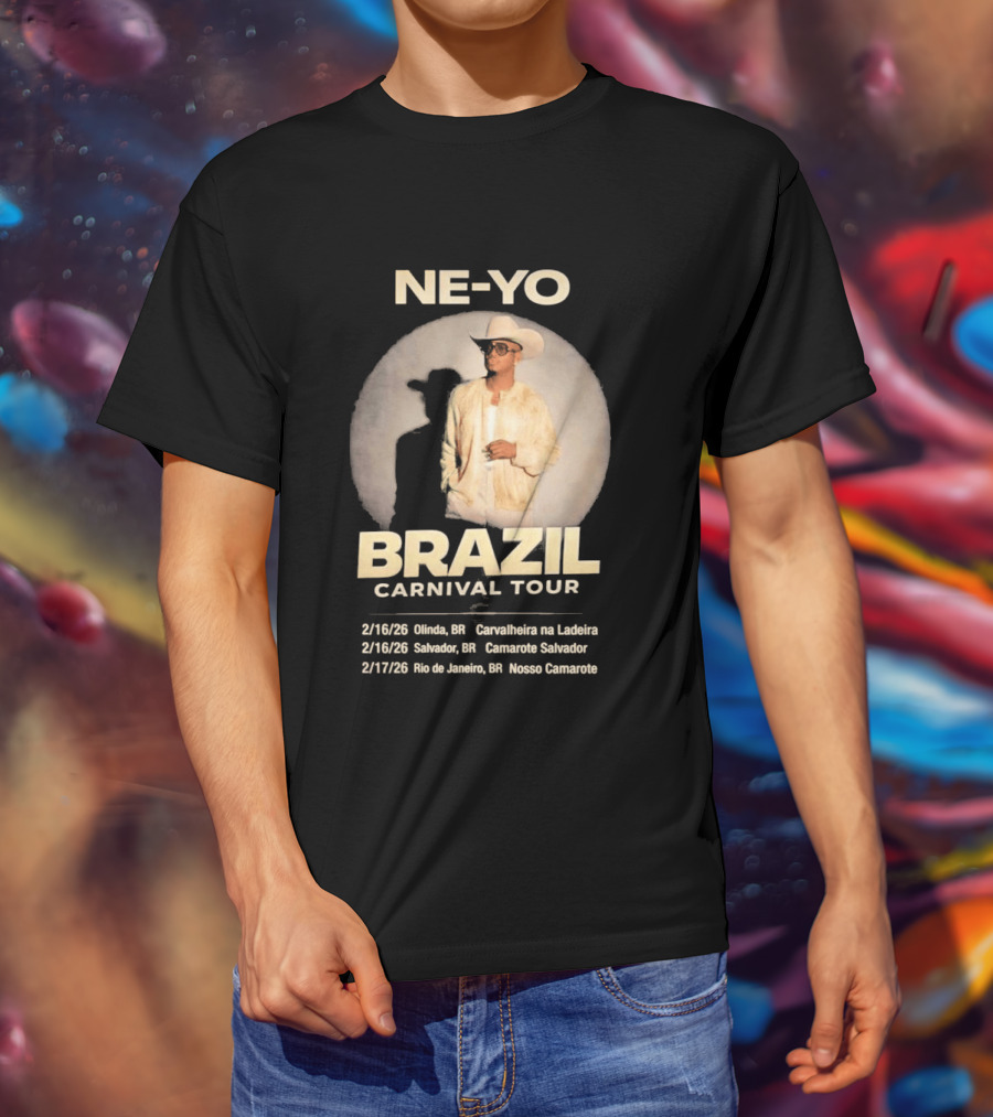 Ne Yo Brazil Carnival Tour 2026 Olinda Salvador Rio De Janeiro Dates T-Shirt
