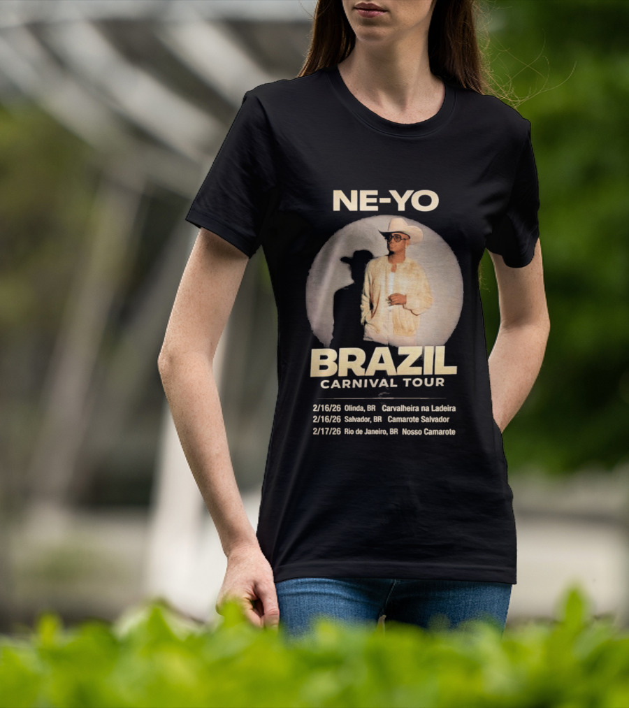 Ne Yo Brazil Carnival Tour 2026 Olinda Salvador Rio De Janeiro Dates T-Shirt