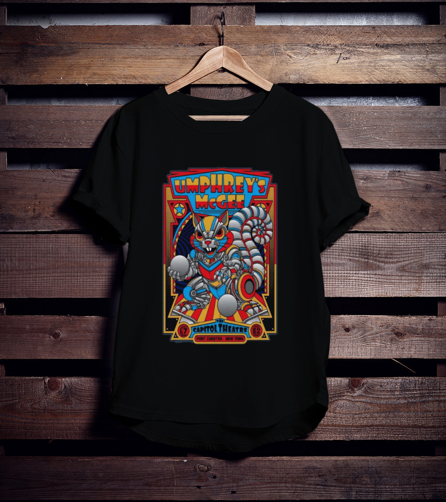 Umphrey's McGee Capitol Theatre Port Chester NY February 7 2026 Robot Squirrel T-Shirt