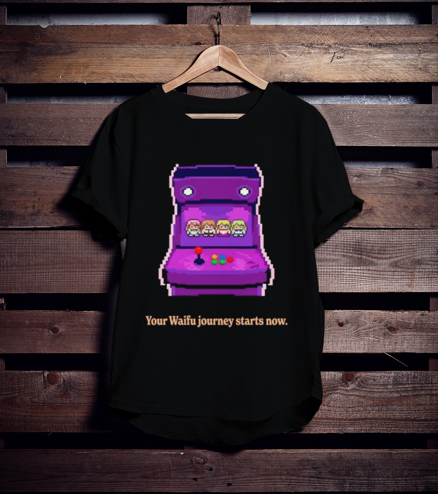 Arcade Adventure Your Waifu Journey Starts Now Game T-Shirt