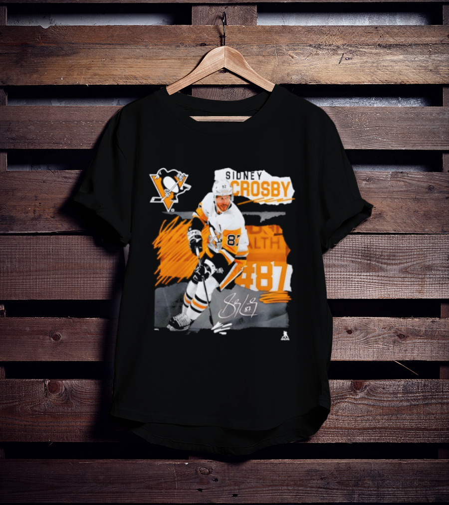 Pittsburgh Penguins Sidney Crosby 87 Fresh Ice Hockey Legend T-Shirt