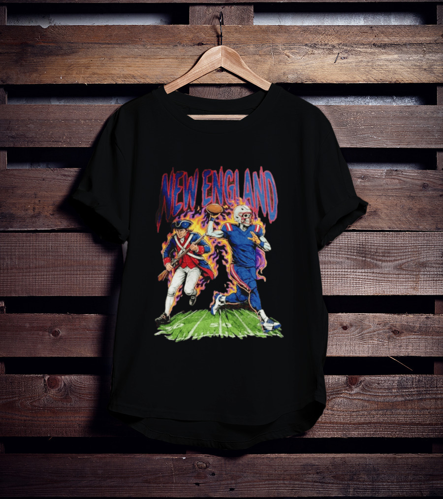 New England Patriots Skeleton Football Game Day Fan T-Shirt