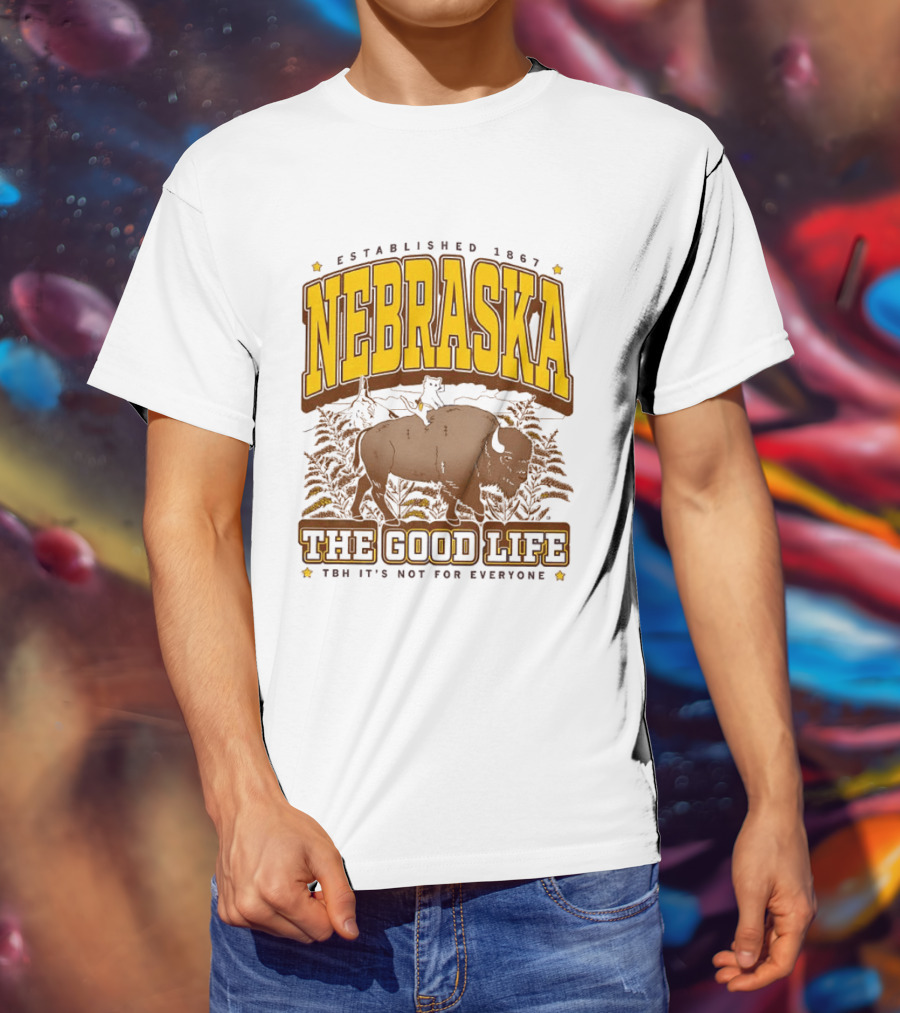 Nebraska The Good Life Established 1867 TBH It's Not For Everyone Buffalo T-Shirt