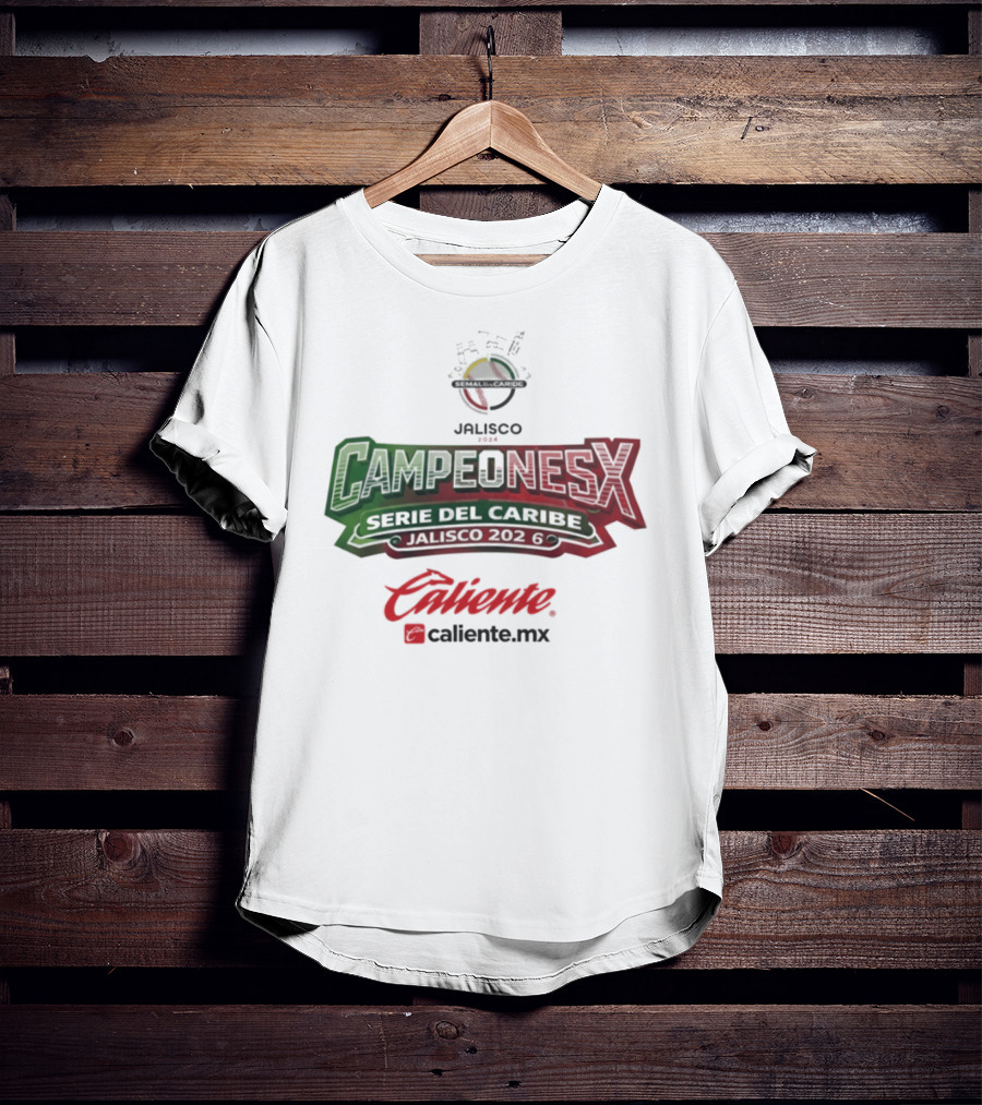 Campeones Serie Del Caribe Jalisco 2026 Caliente.mx T-Shirt