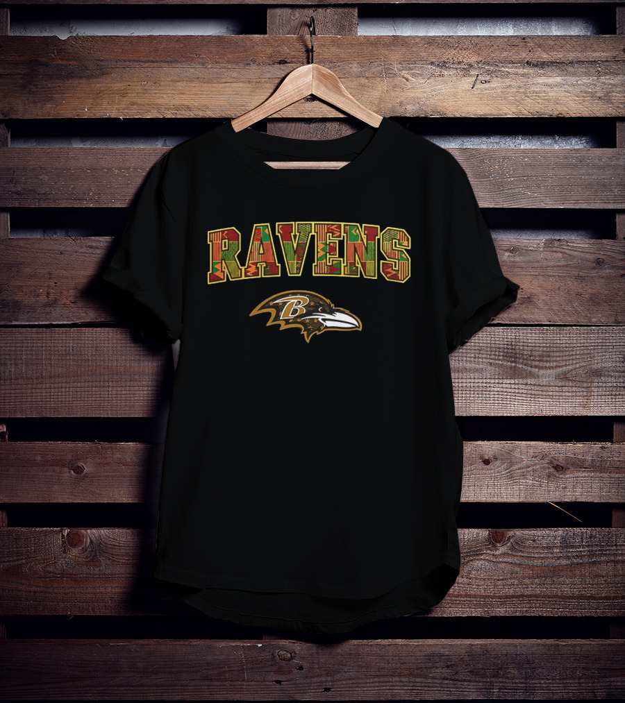 Baltimore Ravens African Pattern Black History Pride T-Shirt