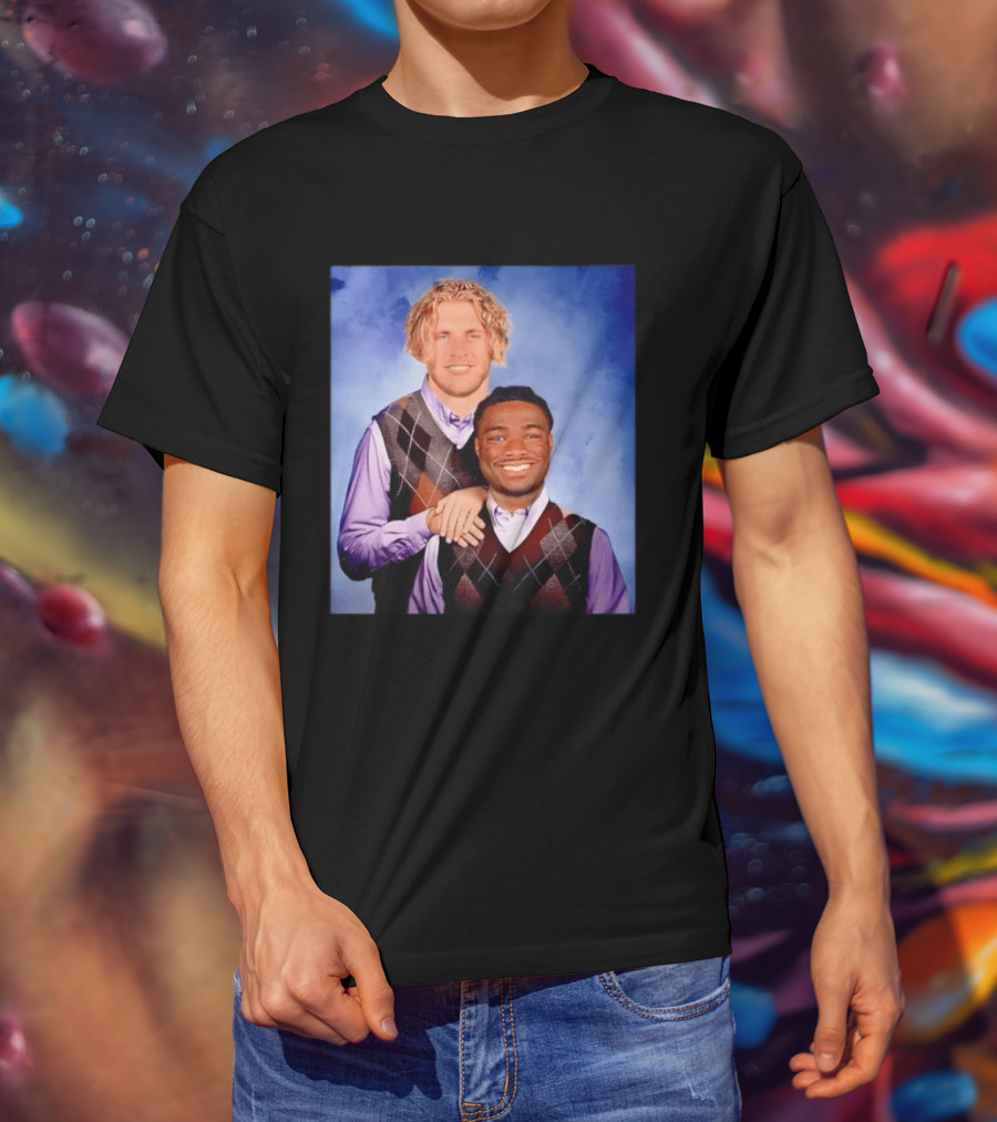 Cooper Kupp Jalen Milroe Step Brothers Comedy Parody Sweater Vest Collage T-Shirt