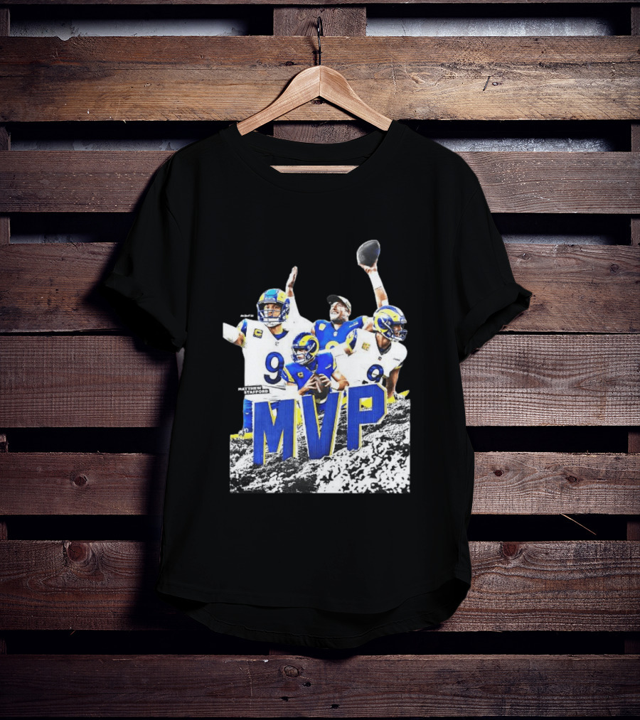 Matthew Stafford Los Angeles Rams MVP 2025 Number 9 Football T-Shirt