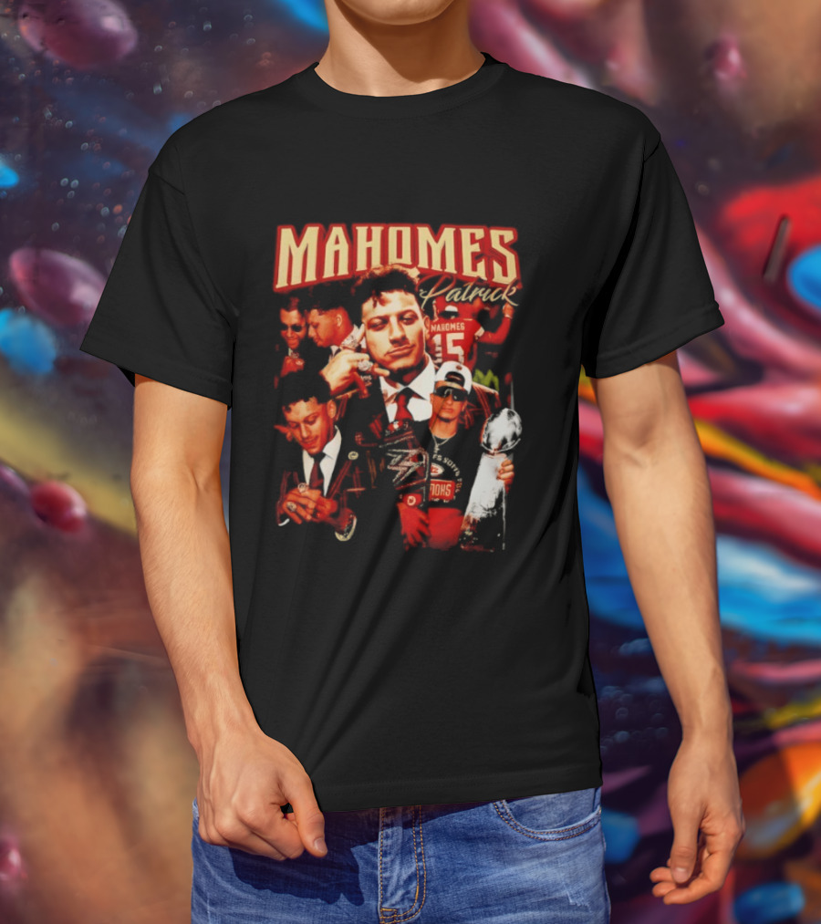 Mahomes 90s Retro Style Football Champion T-Shirt