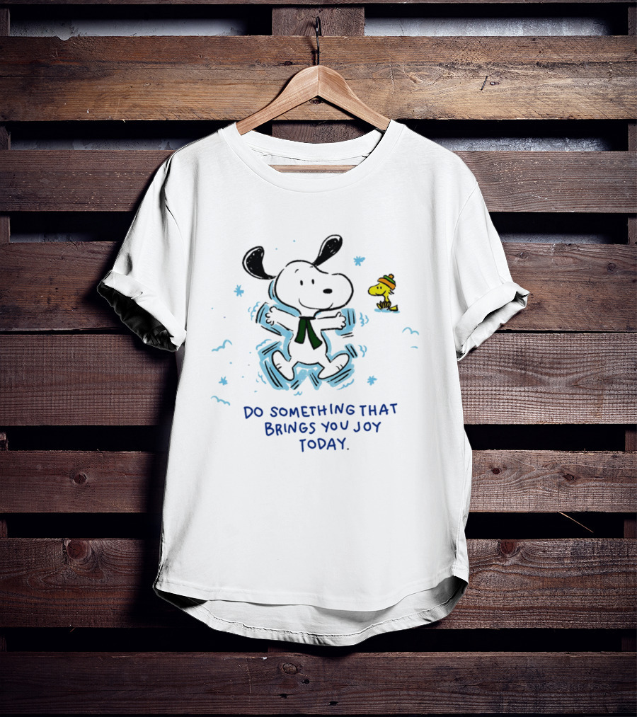 Snoopy Do Something That Brings You Joy Today Winter Fun With Woodstock T-Shirt