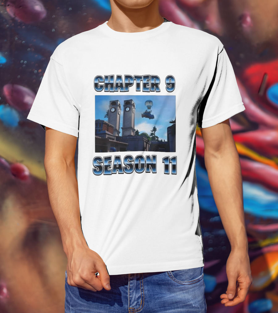 Chapter 9 Season 11 Tower Scene Floating Bus T-Shirt
