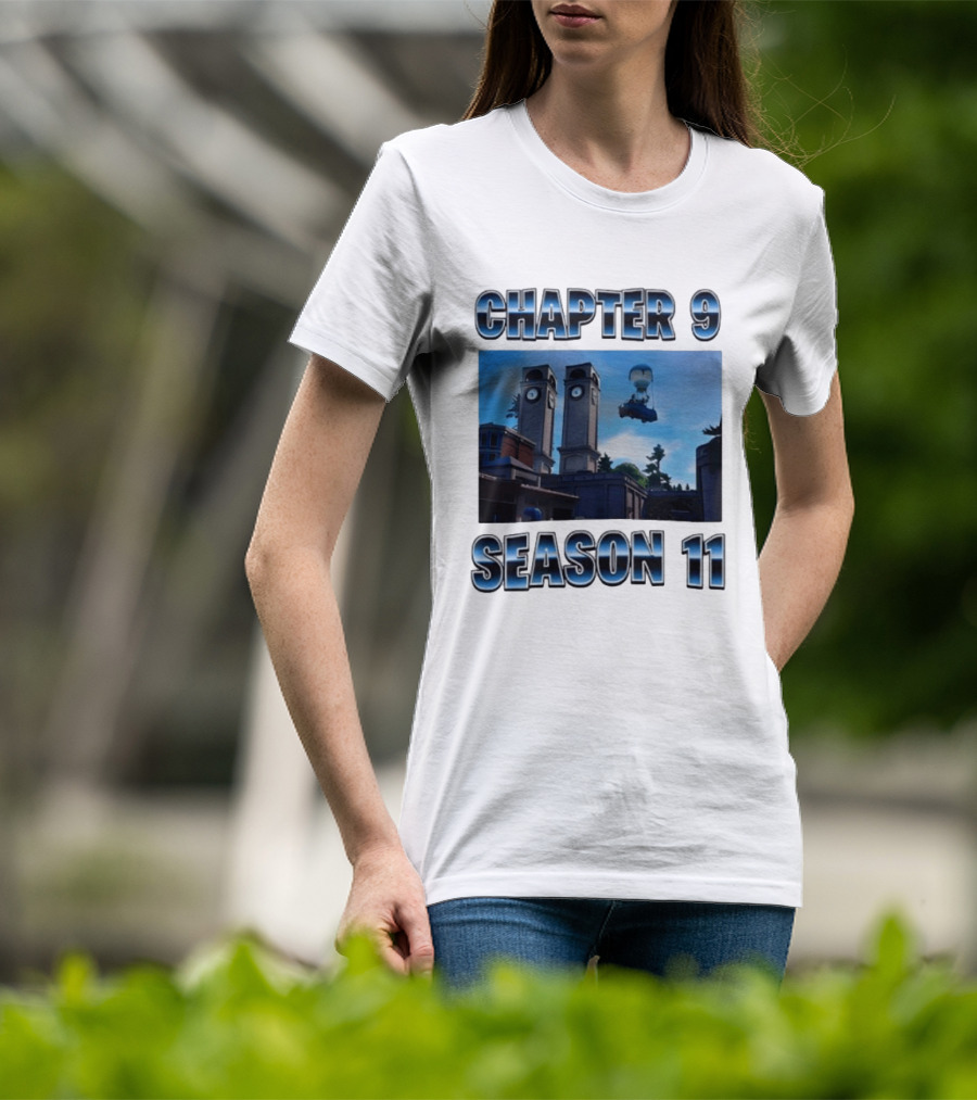 Chapter 9 Season 11 Tower Scene Floating Bus T-Shirt