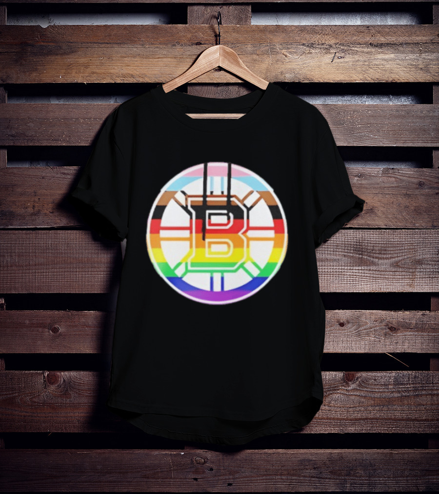 Boston Bruins Healthcare Appreciation NHL 2026 Night Pride Inclusive Bruins Circle T-Shirt