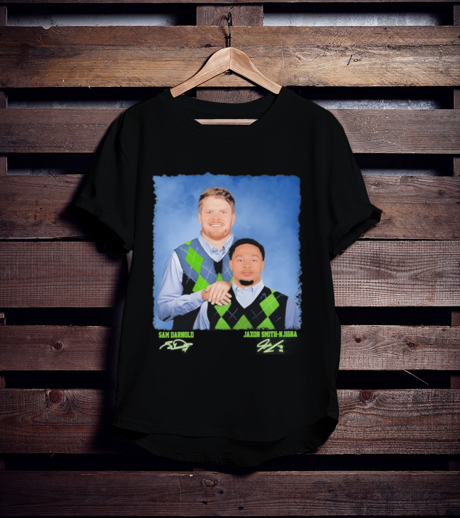 Darnold Smith Step Bros Style Football Duo Signatures T-Shirt