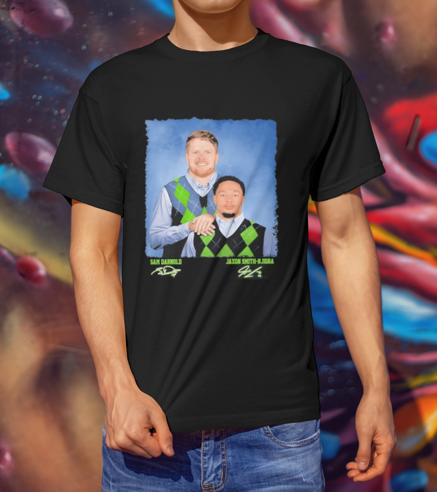 Darnold Smith Step Bros Style Football Duo Signatures T-Shirt
