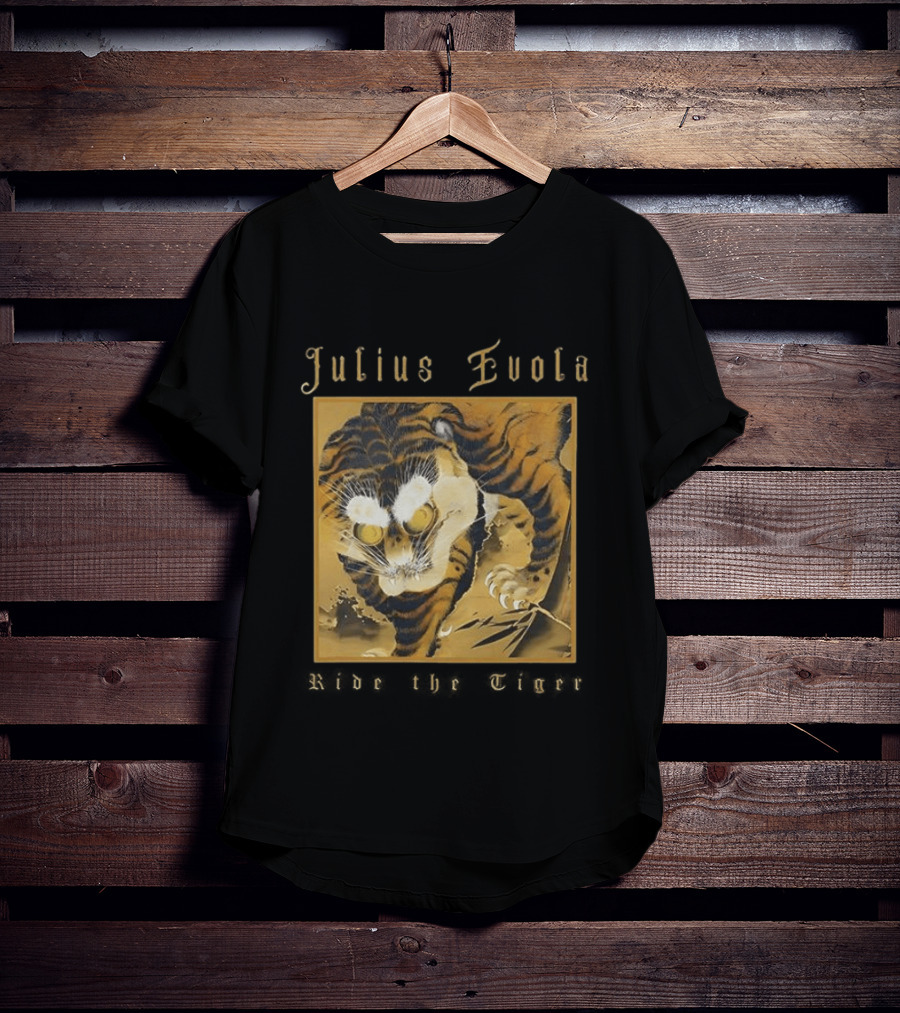 Julius Evola Ride The Tigers Fierce Golden Tiger T-Shirt
